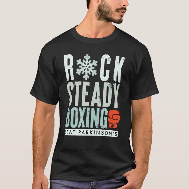 Rock Steady Boxing Parkinson's Winter Edition T-Shirt (Front)
