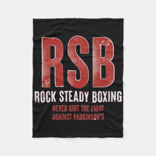 Rock Steady Boxing Rsb Fight Parkinson&#39;s  Fleece Blanket