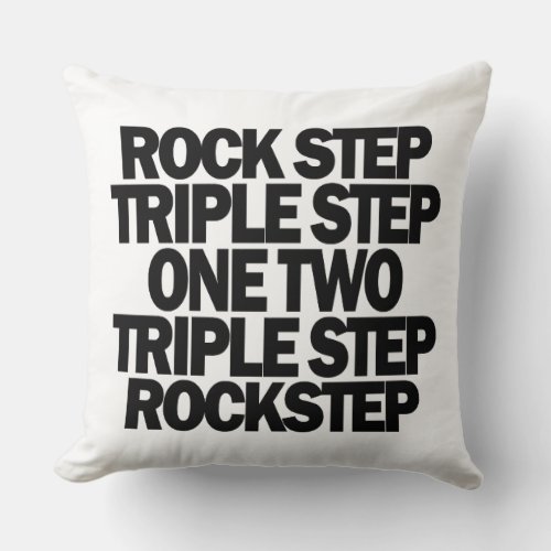 Rock Step Triple Step Lindy Hop Dancer Throw Pillow