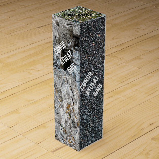 Rock, stone, pebbles, freedom wine box (Front)
