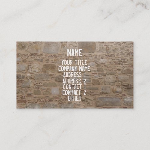 Rock &amp; Stone Wall Business Card Template