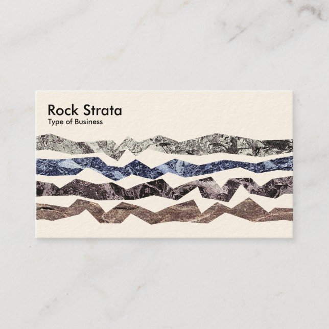 Rock Strata - Cream Business Card (Front)
