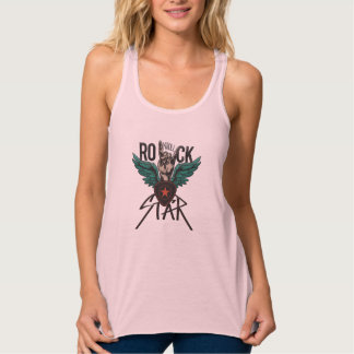 Rock Symbol with Wings – Star Power and Rebel Spir Tank Top