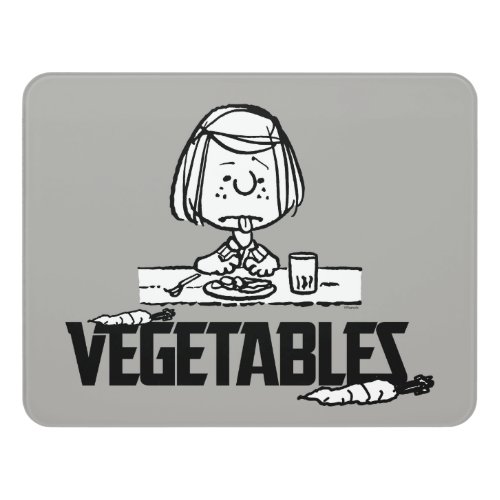 Rock Tees  Peppermint Patty Hates Vegetables Door Sign