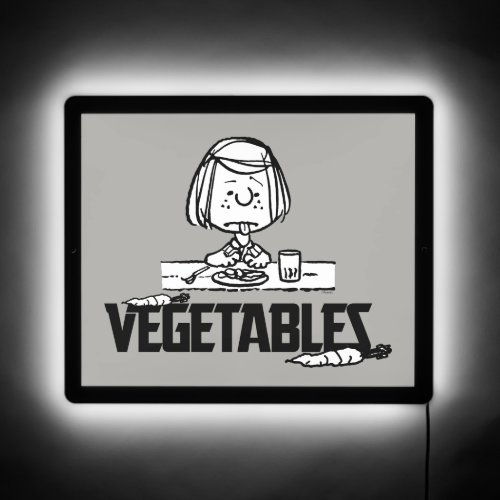 Rock Tees  Peppermint Patty Hates Vegetables LED Sign