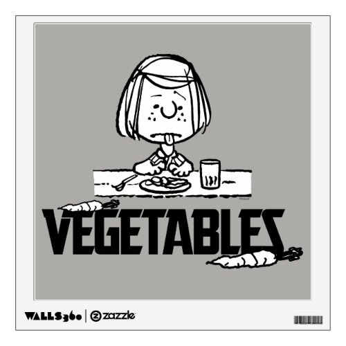 Rock Tees  Peppermint Patty Hates Vegetables Wall Decal