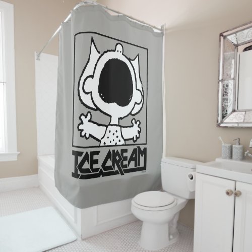 Rock Tees  Sally Screams at Ice Cream Shower Curtain