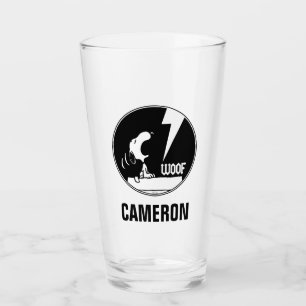 Rock Tees Snoopy Howling Add Your Name Glass