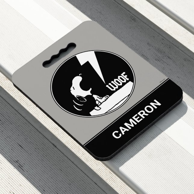 Rock Tees | Snoopy Howling | Add Your Name Seat Cushion (In Situ)