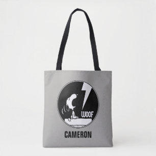 Rock Tees Snoopy Howling Add Your Name Tote Bag