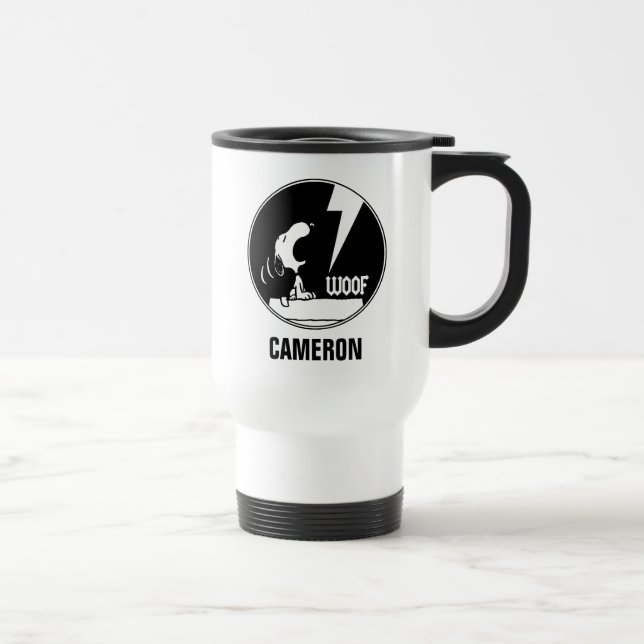 Rock Tees | Snoopy Howling | Add Your Name Travel Mug (Right)