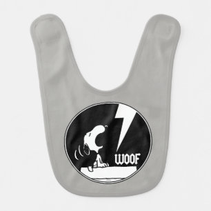 Rock Tees Snoopy Howling Baby Bib