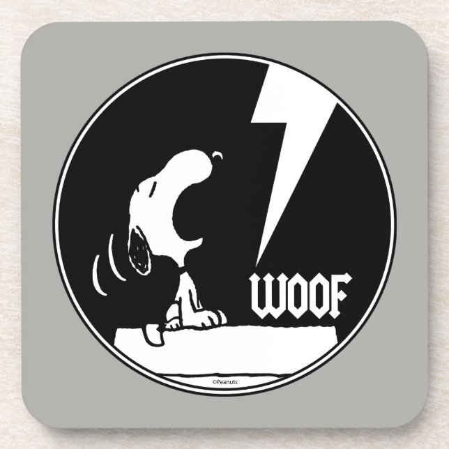 Rock Tees | Snoopy Howling Beverage Coaster (Front)