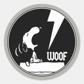 Rock Tees | Snoopy Howling Classic Round Sticker