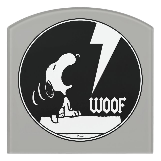 Rock Tees | Snoopy Howling Door Sign (Contour Front)
