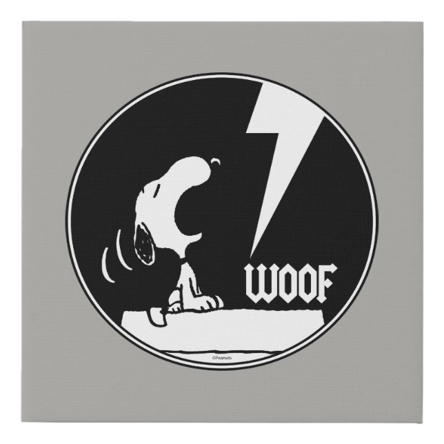 Rock Tees | Snoopy Howling Faux Canvas Print (Front)