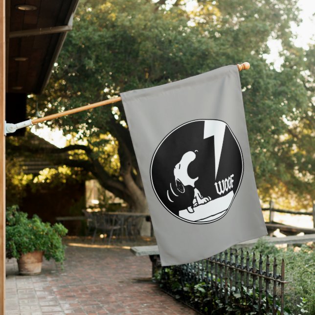 Rock Tees | Snoopy Howling House Flag (In SItu)