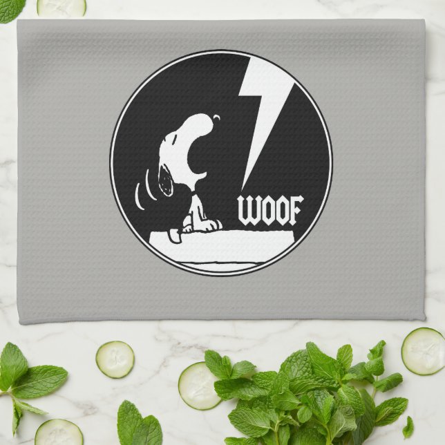 Rock Tees | Snoopy Howling Kitchen Towel (Folded)