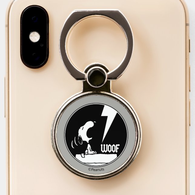 Rock Tees | Snoopy Howling Phone Ring Stand (Close Up)