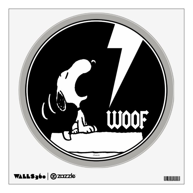 Rock Tees | Snoopy Howling Wall Decal (Front)