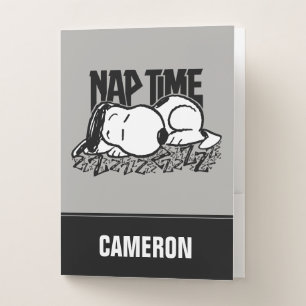 Rock Tees Snoopy Nap Time Add Your Name Pocket Folder