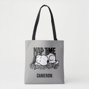 Rock Tees Snoopy Nap Time Add Your Name Tote Bag