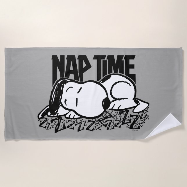 Rock Tees | Snoopy Nap Time Beach Towel (Front)