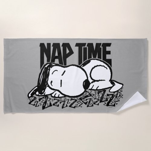 Rock Tees  Snoopy Nap Time Beach Towel