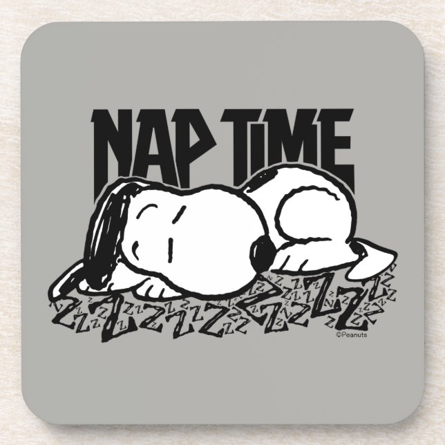 Rock Tees | Snoopy Nap Time Beverage Coaster (Front)