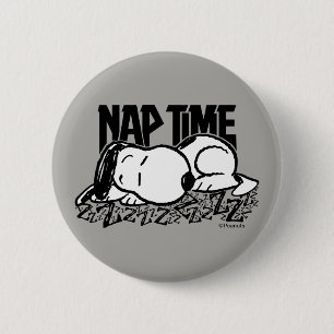 Rock Tees   Snoopy Nap Time Button