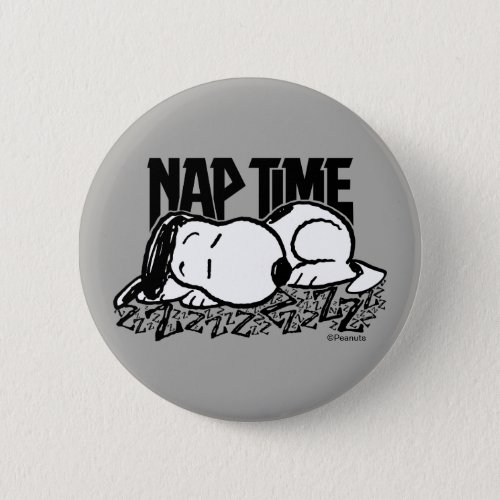 Rock Tees  Snoopy Nap Time Button