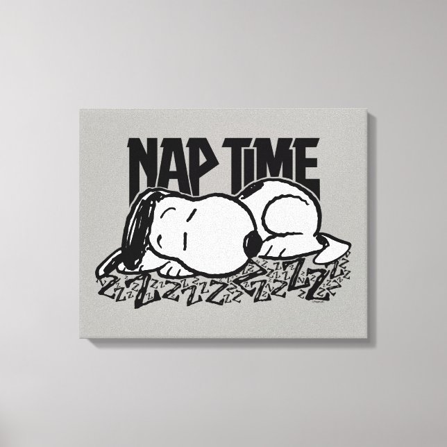 Rock Tees | Snoopy Nap Time Canvas Print (Front)