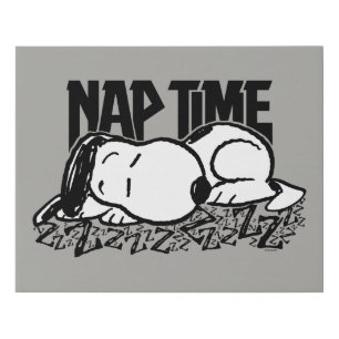 Rock Tees Snoopy Nap Time Faux Canvas Print