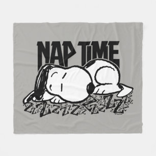 Rock Tees   Snoopy Nap Time Fleece Blanket