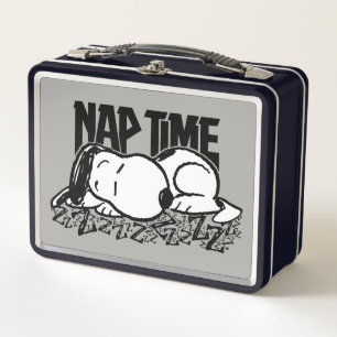 Rock Tees Snoopy Nap Time Metal Lunch Box
