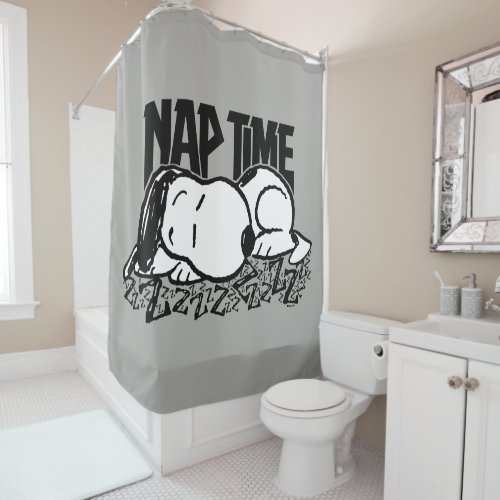 Rock Tees  Snoopy Nap Time Shower Curtain