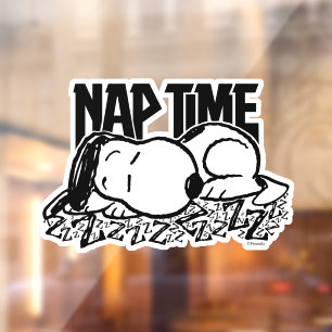 Rock Tees   Snoopy Nap Time Window Cling