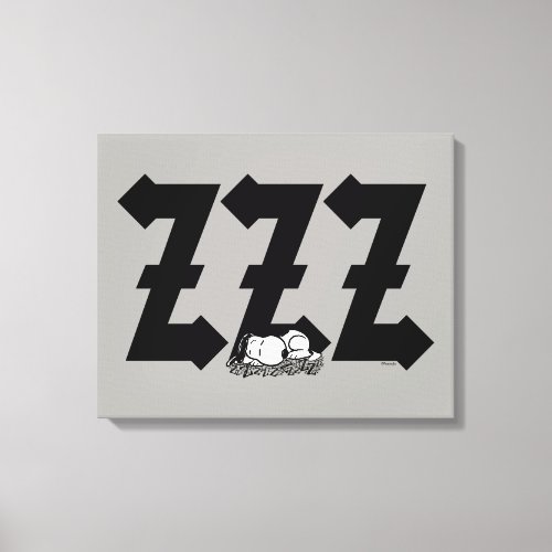 Rock Tees  Snoopy Nap Time ZZZ Canvas Print