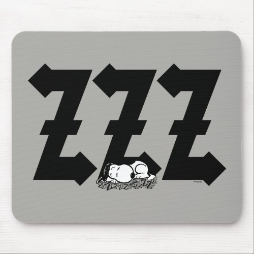 Rock Tees  Snoopy Nap Time ZZZ Mouse Pad