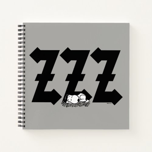Rock Tees  Snoopy Nap Time ZZZ Notebook
