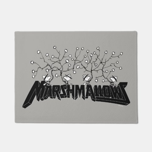Rock Tees  Woodstock Camping Marshmallows Doormat