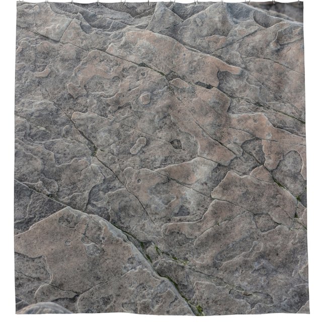 Rock texture stone surface shower curtain (Front)
