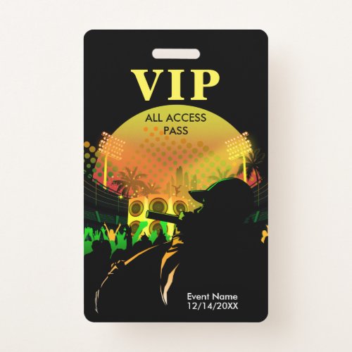 Rock The Crowd VIP All Access Event Badge