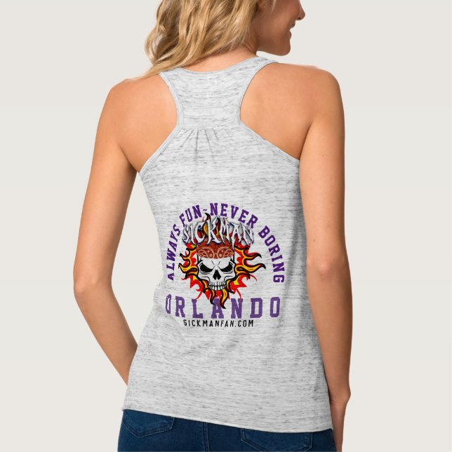 ROCK THE MIC WT BACK LOGO RACER BACK TANK TOP (Back)