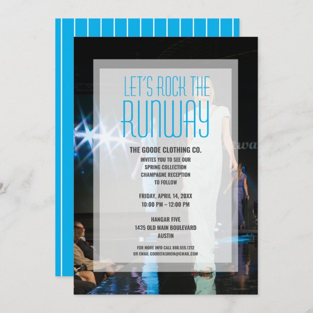 Rock the Runway Fashion Show | Seasonal Collection Invitation (Front/Back)