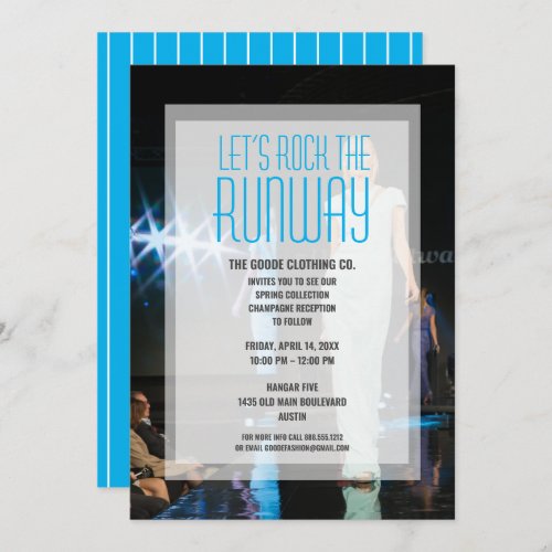 Rock the Runway Fashion Show  Seasonal Collection Invitation