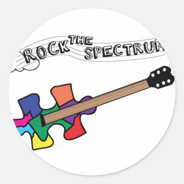Rock the Spectrum logo Classic Round Sticker (Front)