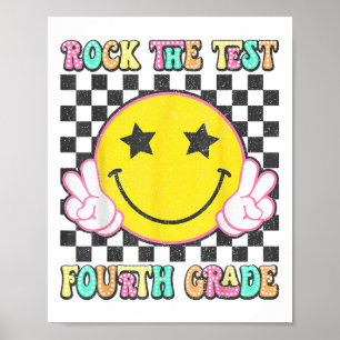 Rock The Test Day 4th Grade Teacher Fourth Grade T Poster