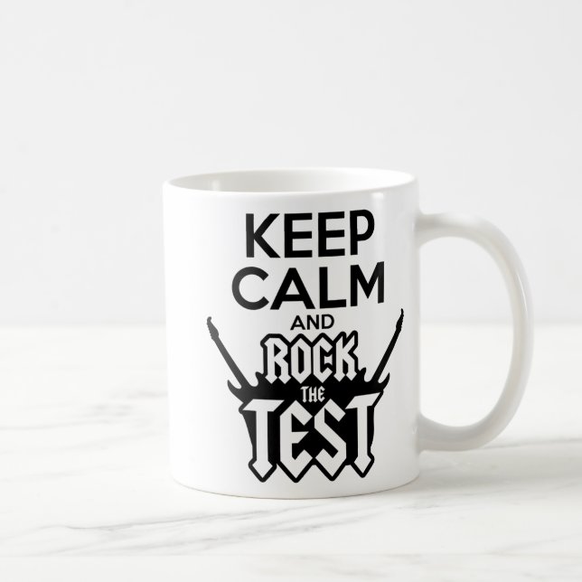 Rock The Test Day Teacher Testing Idea School  Coffee Mug (Right)