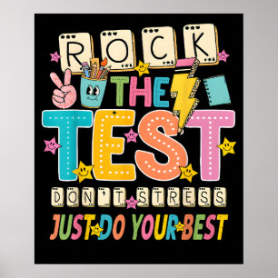 Rock The Test Dont Stress Do Best Teacher Testing Poster